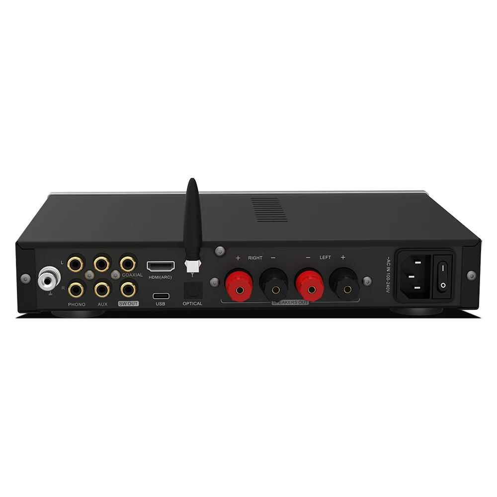 SMSL AL400 All-in-One Power Amplifier TPA3255 AMP CS43131 DAC Chip HiFi 165Wx2 BT5.1 EARC Phono LDAC AptX HD DSD256 XU316 MQA-CD