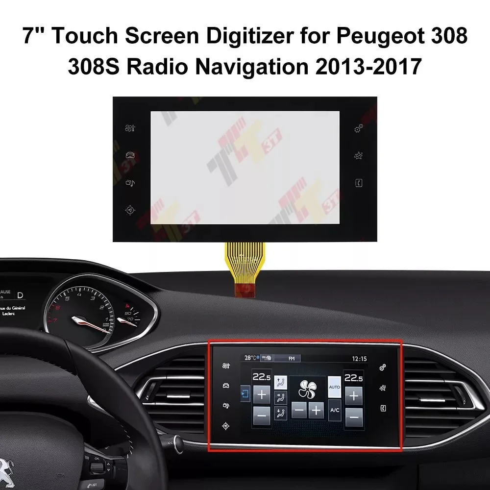 7"-Touchscreen-Digitizer für Peugeot 308 308S Radio-Navigation 2013-2017 – Detail 4