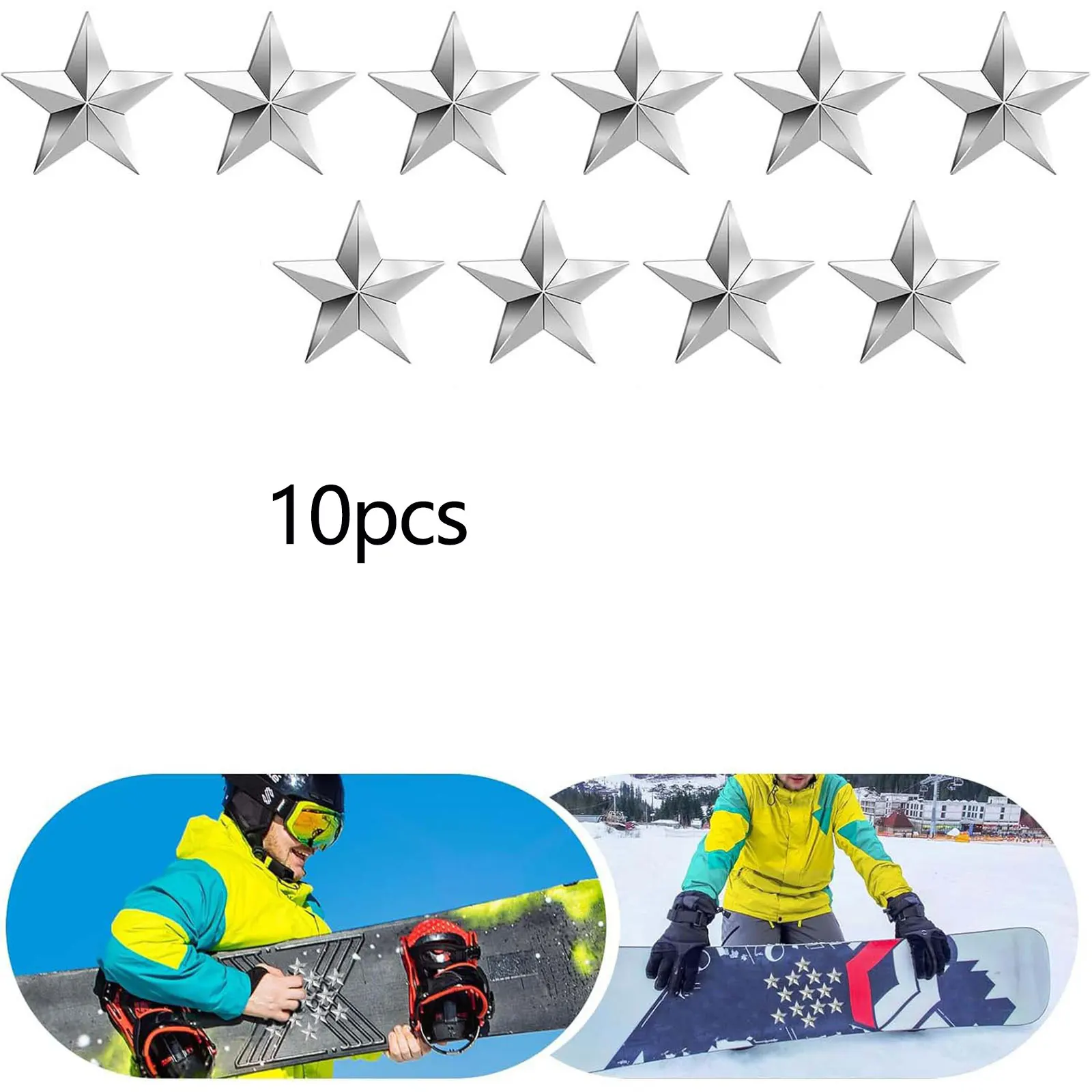 10 Pcs Snowboard Stomp Pads Snow Board Mat Provides Extra Grip Easy Installation Accessories for Skiing Ski Winter Snowboarding