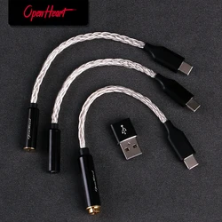 OPENHEART CX31993 Type C to 3.5mm/4.4mm/2.5mm DAC hifi Adapter earphone Amplifie Digital Decoder AUX audio Cable For Android Win