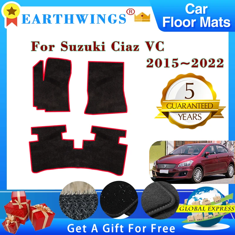 

Car Floor Mats For Suzuki Ciaz 2015~2022 VC Carpets Footpads Anti-slip Cape Rugs Cover Foot Pads Interior Accessories Sticker