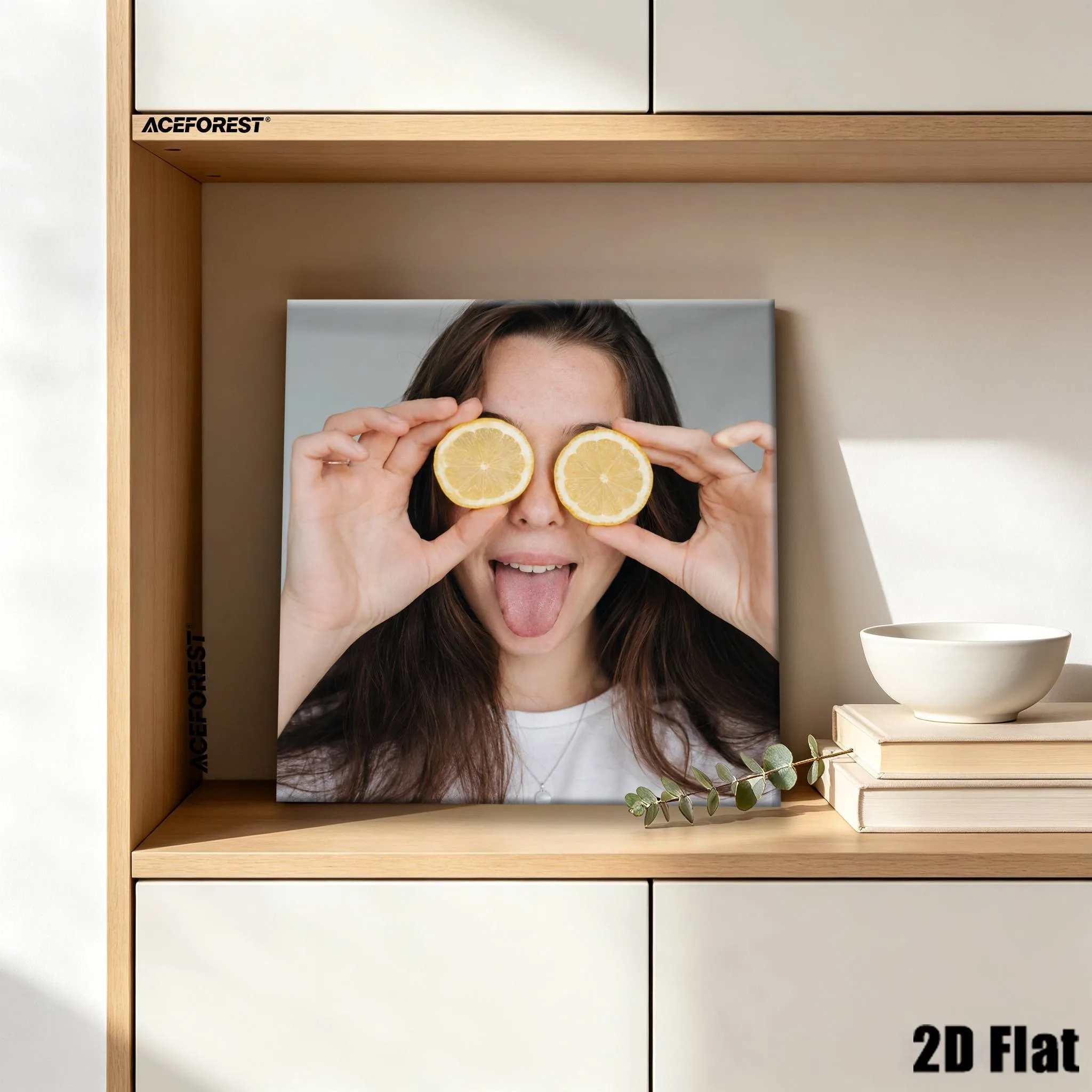 Custom 2D Family Portrait Canvas Personalized Photo Wall Art Flat Picture Print with or Without Frame Home Decor Gift - view 3