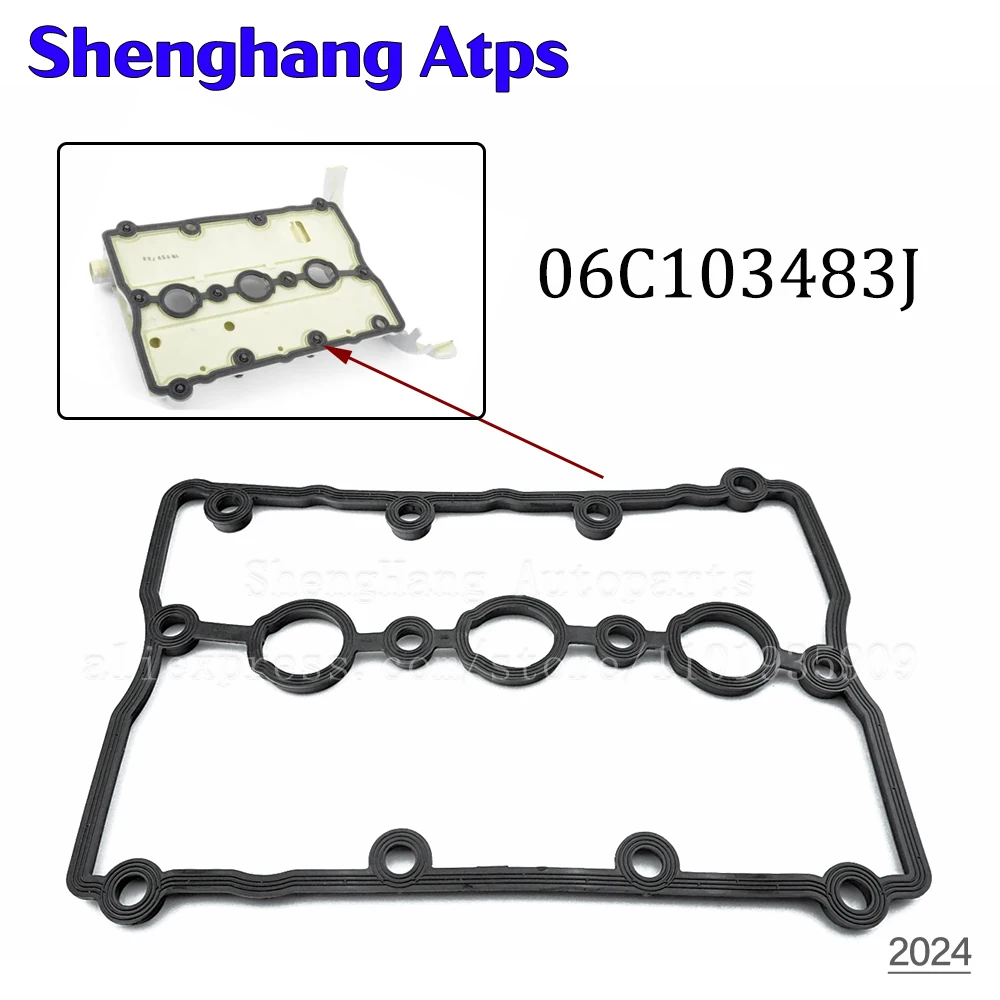 Right Left Engine Valve Cover Gaskets For Audi A4 3.0L 3.2L A6 2.7L 3.0L 3.2L 2002-2006 06C103483J 06C 103 483 J