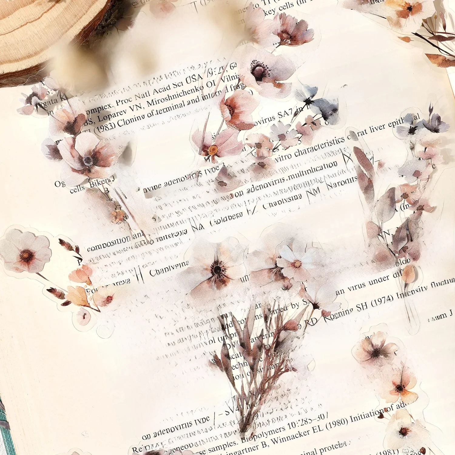 30 sztuk/paczka Vintage kwiaty naklejki dla zwierząt domowych DIY dekoracyjne śmieci naklejki do dziennika do albumu z notatnikiem etykieta pamiętnik Album Planner — zdjęcie 2