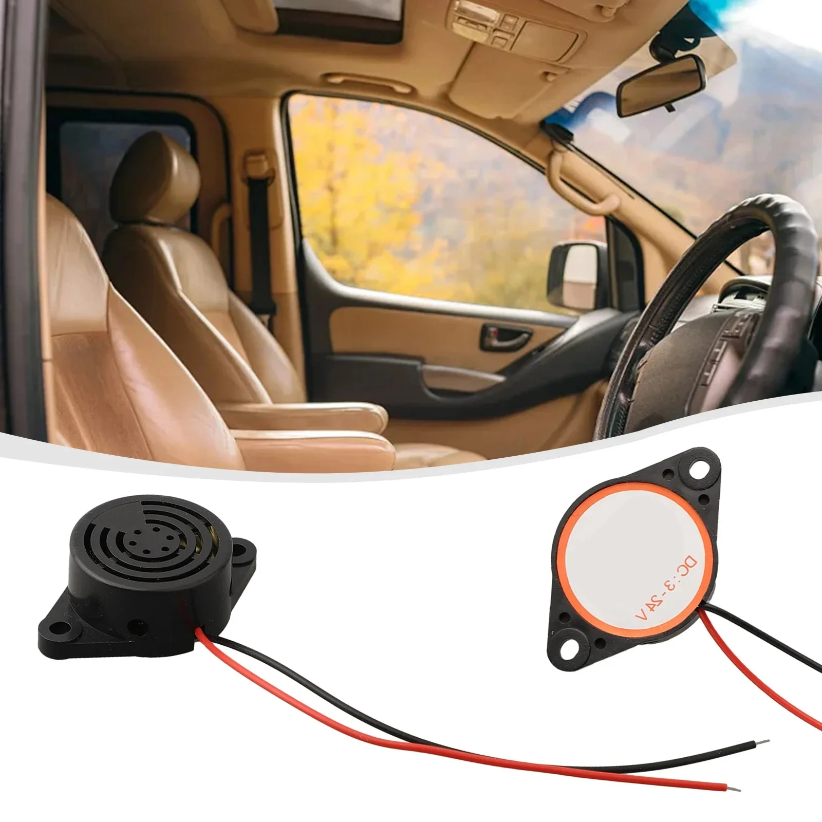 Alarme bip électronique à décibels élevés, bip continu intermittent, klaxon antivol, DC 3-24V, 12V, 100DB