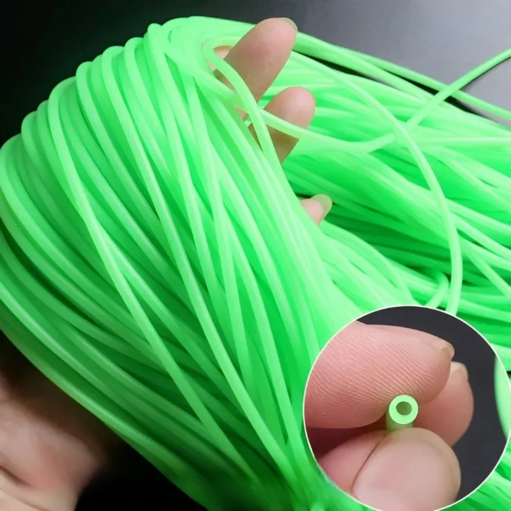 Tuyau de pêche lumineux en Silicone, 0.8/1/1.5/2mm, Tube Anti-plate-forme, manchons de plate-forme, pêche en haute mer, outils de matériel
