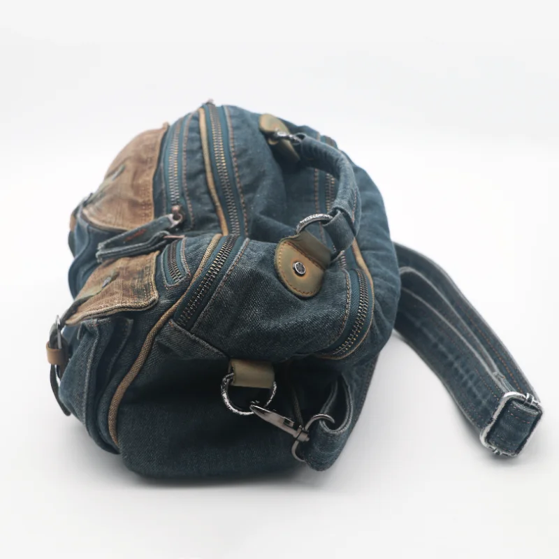 Casual Denim Handbags for Women Clutch Bag Jeans Buckle Belt Messenger Bags Crossbody Womens' Pouch Shoulder Bag - Image 4