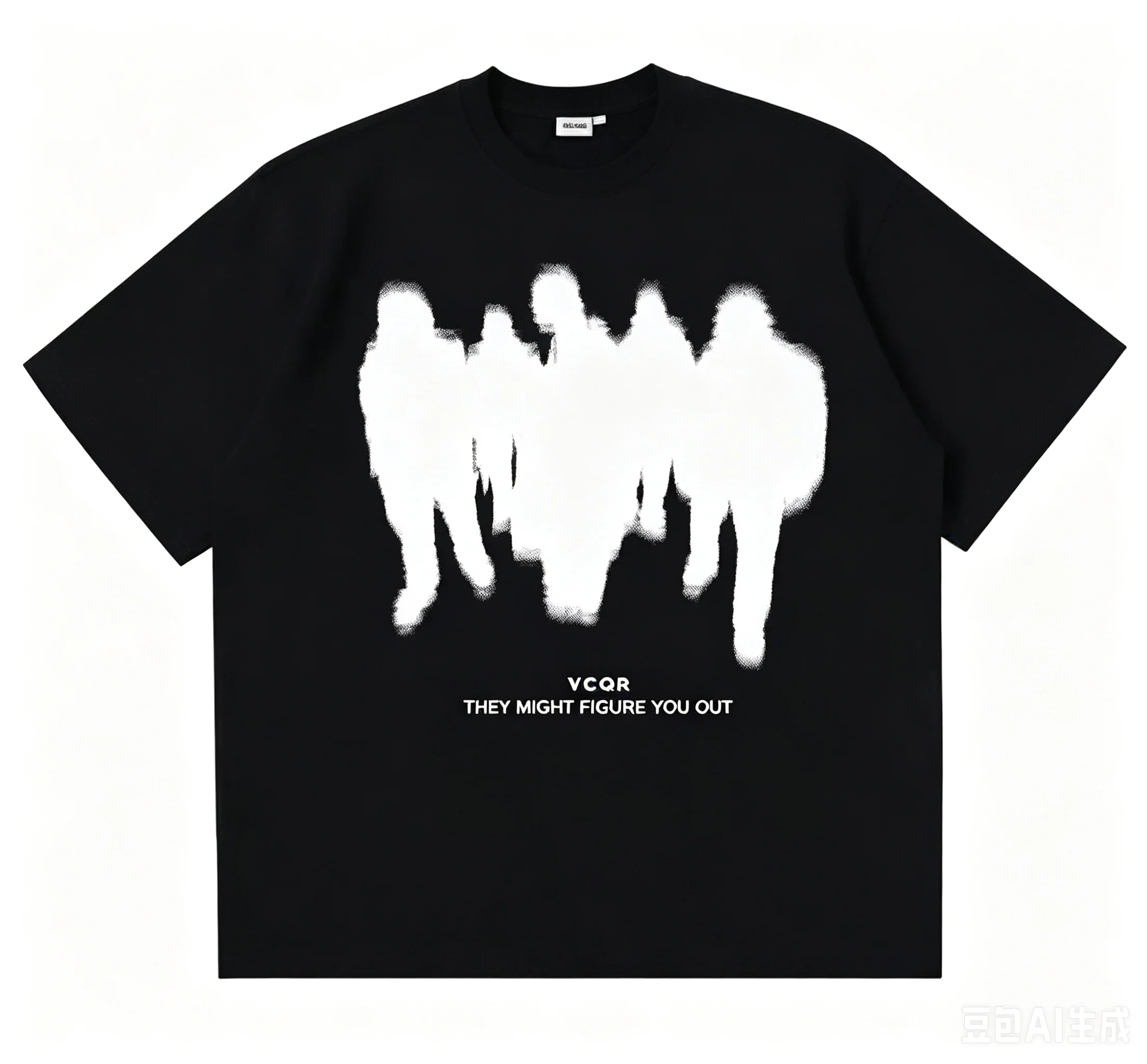 Unisex Blurry Figure Graphic T Shirt Fashion YCOA Letter Print Crew Neck Short Sleeve Casual Tee Streetwear Style For Men Women Tops