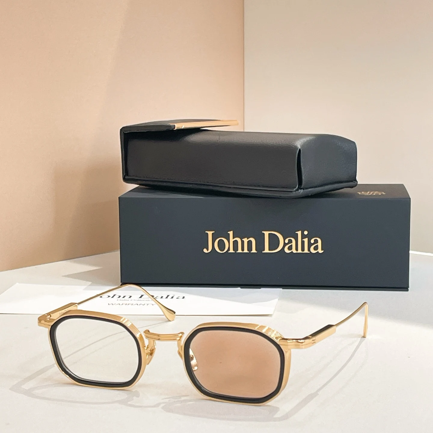 Voor JOHN DALIA JD SAMUEL Top Hoge Kwaliteit Zonnebrillen voor Heren Legering+Acetaat Montuur Modieus Design Zonnebrillen voor Dames met doos