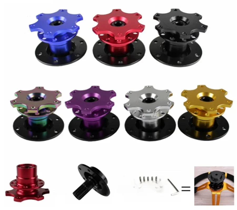 Kit de patron de moyeu de volant universel à dégagement rapide, adaptateur de moyeu de roue pour moyeu de volant à 6 trous