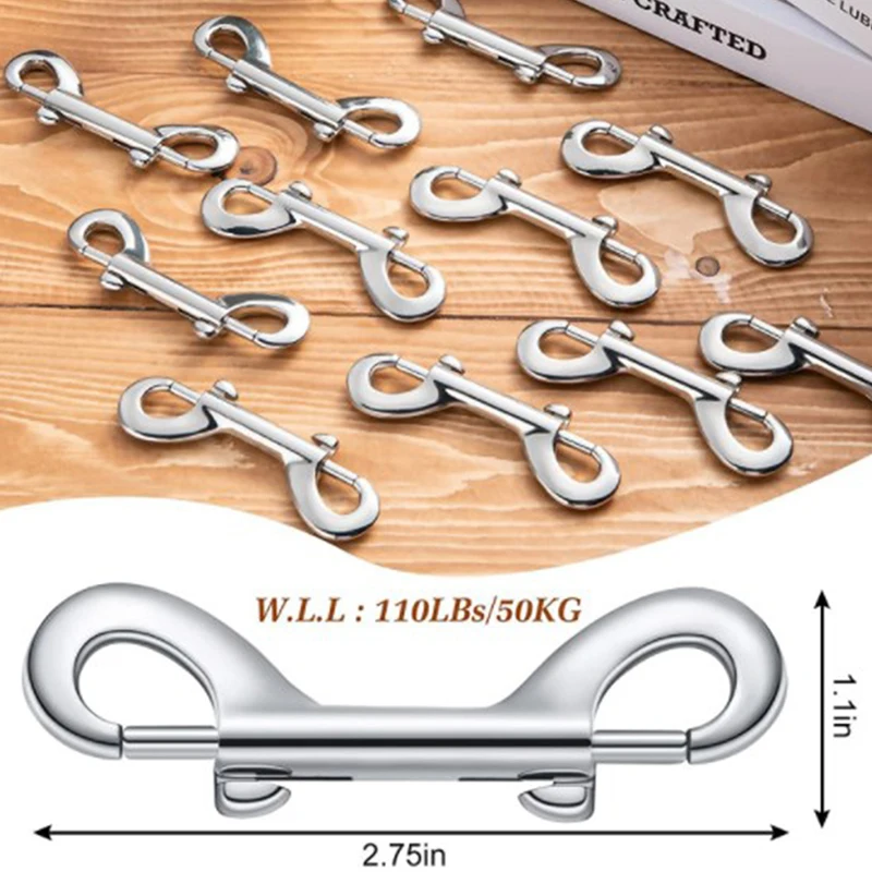 Double Ended Bolt Snap Haken Heavy Duty Trigger Chain Marine Grade Metalen Clips Voor Boerderij Gebruik Water Emmer Hondenriem Paard Tack