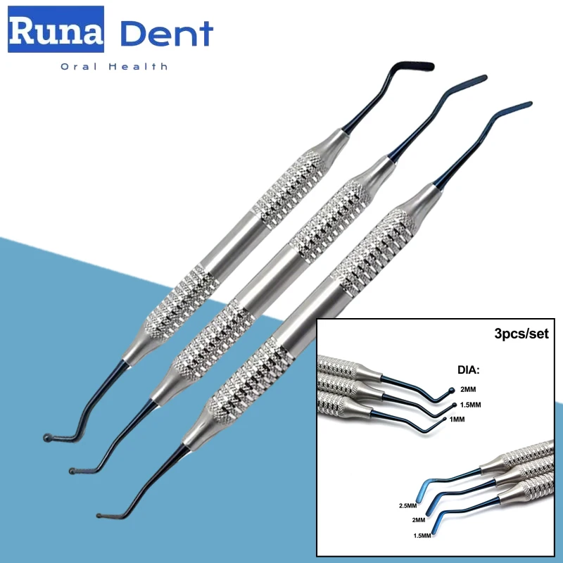

3pcs Dental Resin Spatula Composite Filling Tools Kit Dentist Lab Instruments for Teeth Repair Restoration Dentistry