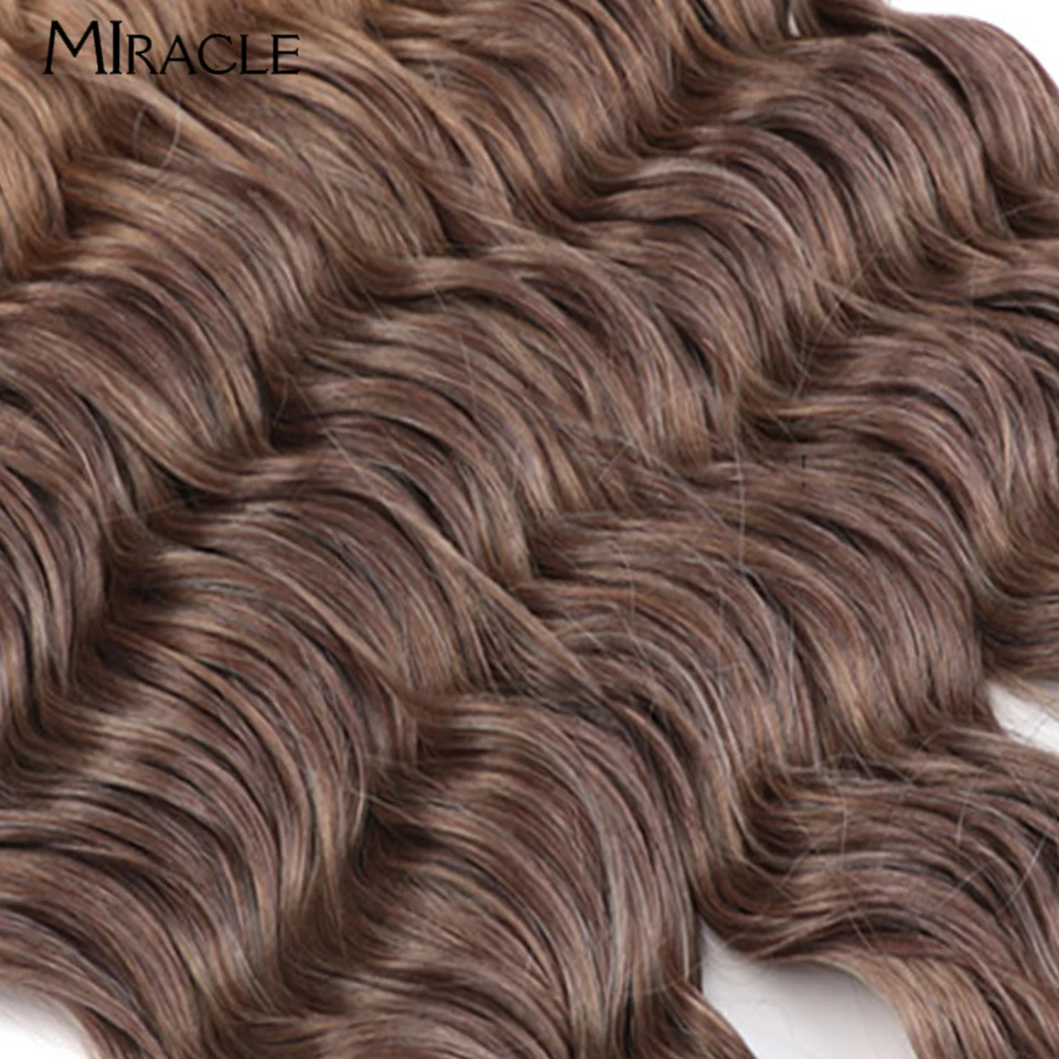 MIRACLE 24 ''Ocean Wave intrecciare le estensioni dei capelli Crochet trecce capelli sintetici Curl Ombre ricci biondi onda d'acqua capelli finti