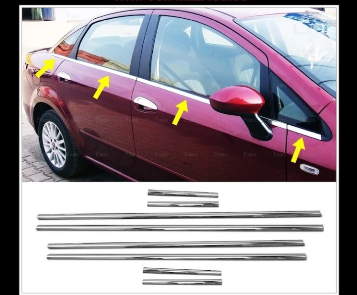 

For Fiat Linea Chrome Window Streamer 2008 And Above Models