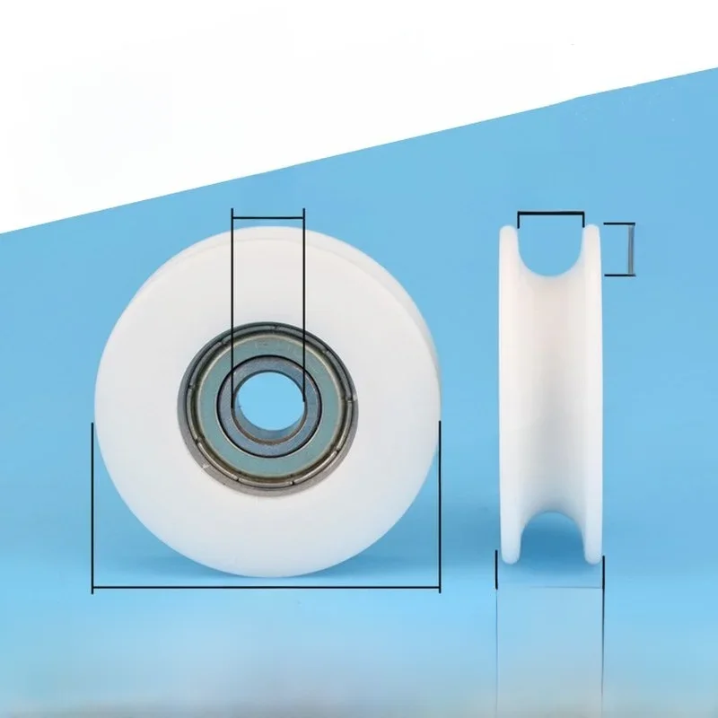 1 sztuk 8*40*11.5mm 608ZZ pakiet plastikowe opakowanie POM POM linia lina stalowa koło pasowe łożysko koło pasowe U rowek — zdjęcie 2
