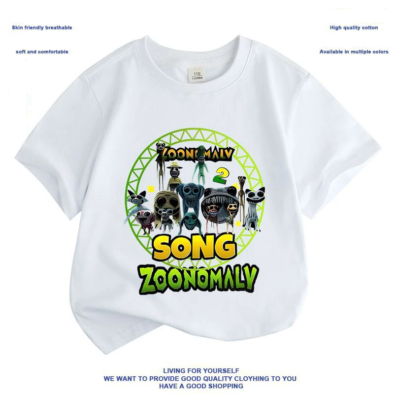 

Game Zoonomaly children Spring and Summer T-Shirt Baby Boys Girls 100% Cotton Soft and Breathable for Multiple Colors Available