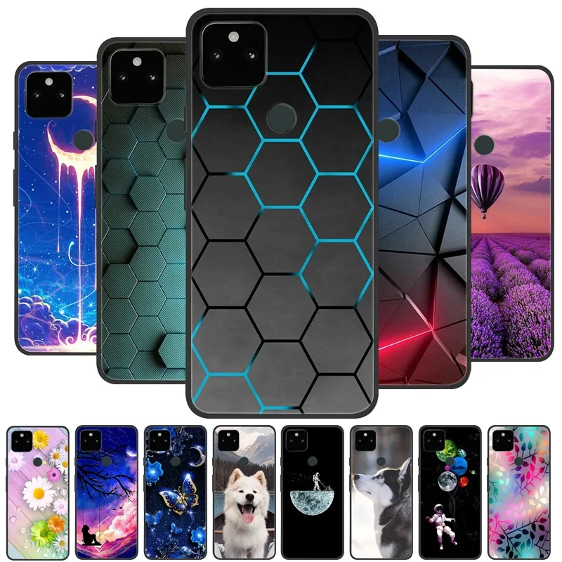 Étui en silicone souple pour Google Pixel 5A 5G 4G, coque arrière, housses, mode, 256