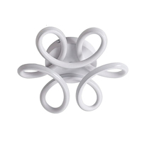 LED Ceiling Light 22W, Modern Curved Design Chandelier Lamp for Hallway, Balcony, Living Room, Kitchen, Bathroom, Bedroom, Cool