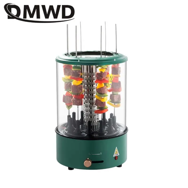 شواية شواية كهربائية أوتوماتيكية بدون دخاني شواية باربيكيو عمودية موحدة للتدفئة آلة كباب خروف 12 أسياخ التحكم في القوة النارية