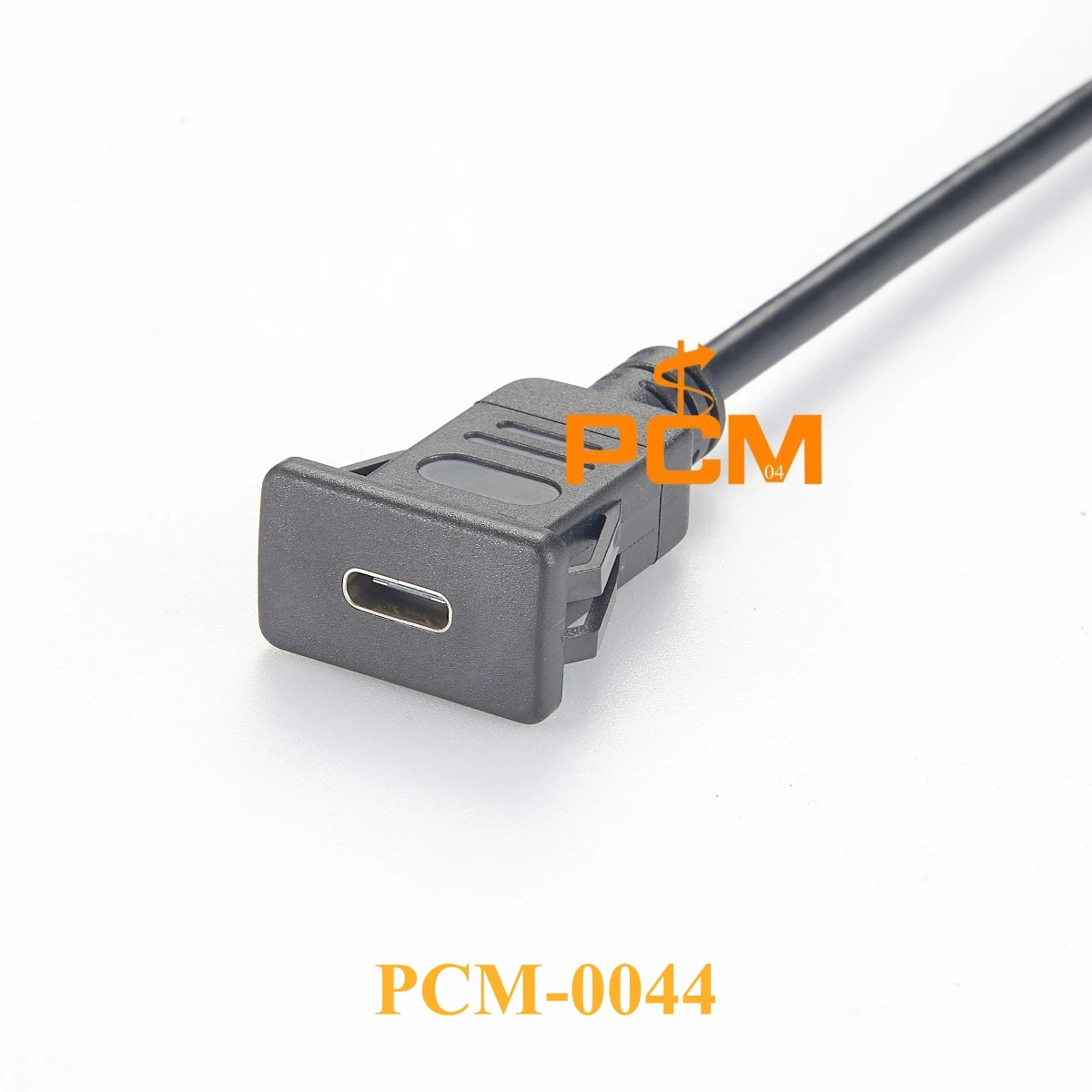 USB 3.1 Type-C Snap-In panel mount female connector to Micro-B male cable, for cabinet mounting, quick locking