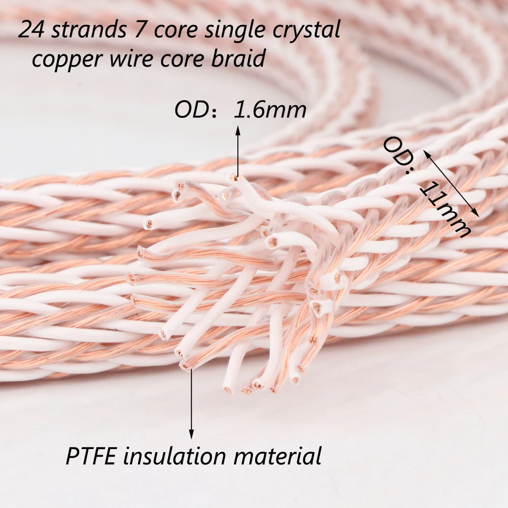 L304 Hi-End 12TC 24 Strands 15AWG OCC Twisted Cable Speaker Cable Bulk Cable  For DIY Speaker Cable