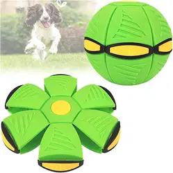 Flying Saucer Ball for Dogs Magic UFO Ball Outdoor Decompression Flat Throw Disc Balls forme intercambiabili giocattoli interattivi per bambini