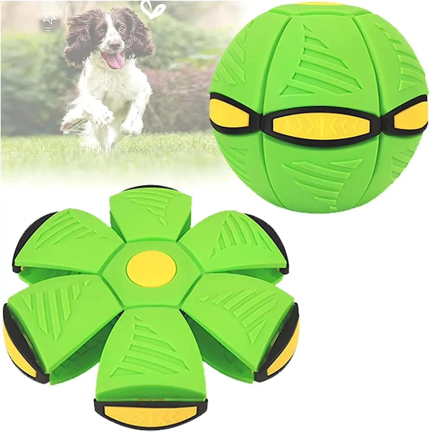 Flying Saucer Ball for Dogs Magic UFO Ball Outdoor Decompression Flat Throw Disc Balls Changeable Shapes Interactive Kids Toys