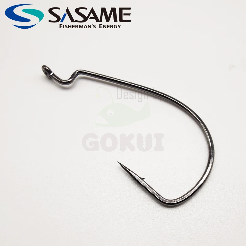 SASAME Offset Hooks Japan Original Wide Gap Fishing Hooks Lure Finesse Fishhook Crank High Carbon Steel Texas Rig Soft Worm Hook