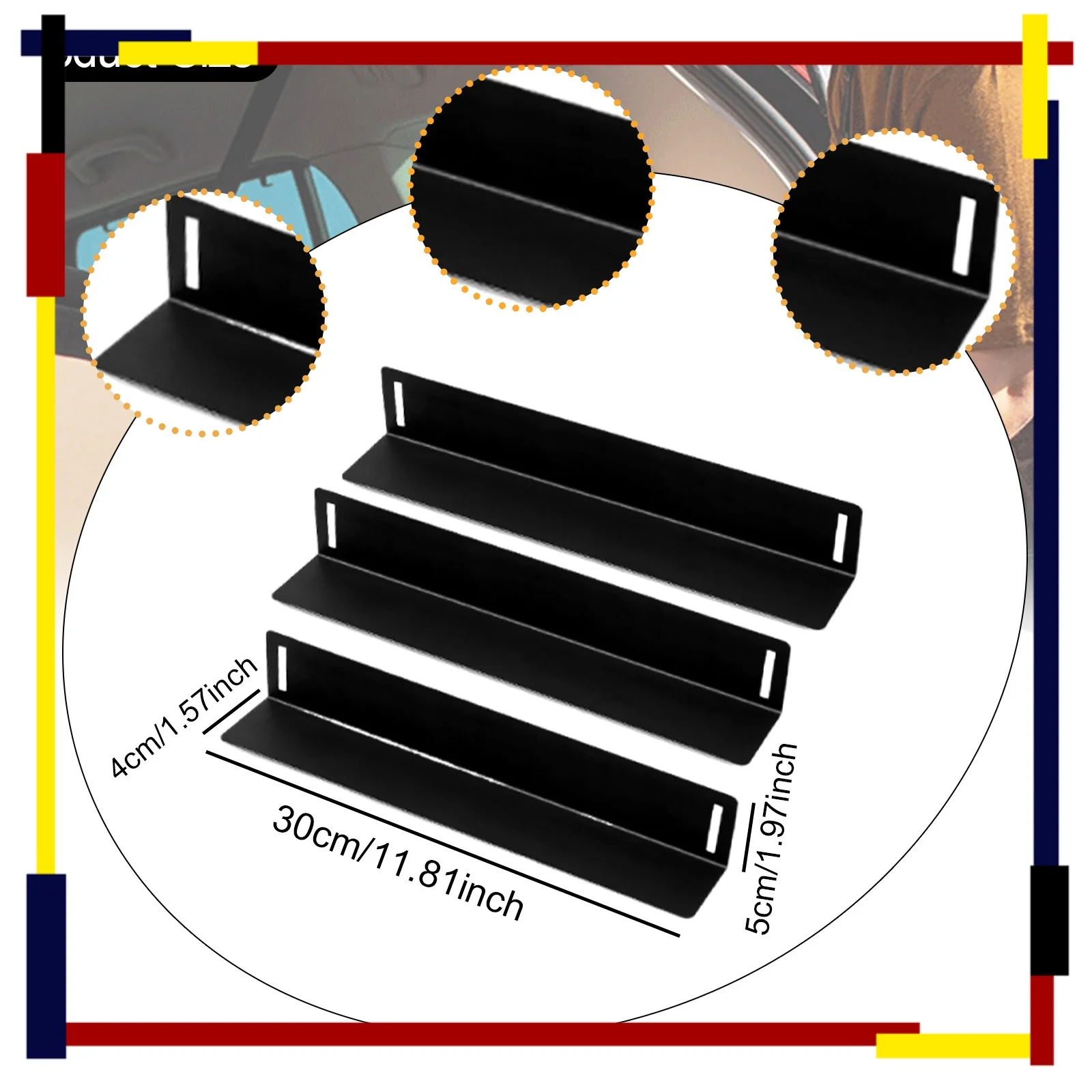 

3 Pieces Car Trunk Organizer Dividers Automotive Accessories Multipurpose Cargo Divider SUV Truck Van Sedan