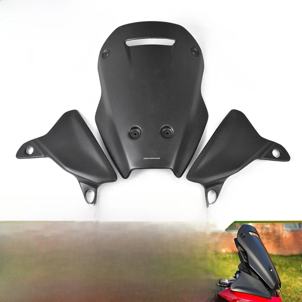 Motorfiets Koolstofvezel Voorstroomlijnkappen Voorruit Zijpanelen Voor Ducati Multistrada V4 V4S Pikes Peak/Rally/Sport/RS 2021-2024 - afbeelding 2