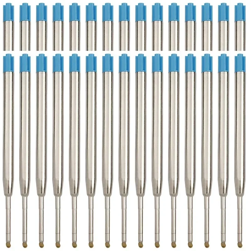 20/50/100 szt. 0,7 mm wkład do długopisów kulkowych o średniej szpiczistości 9,9 cm metalowe wkłady do długopisów niebieskie i czarne pręty atramentowe artykuły biurowe — zdjęcie produktu 7