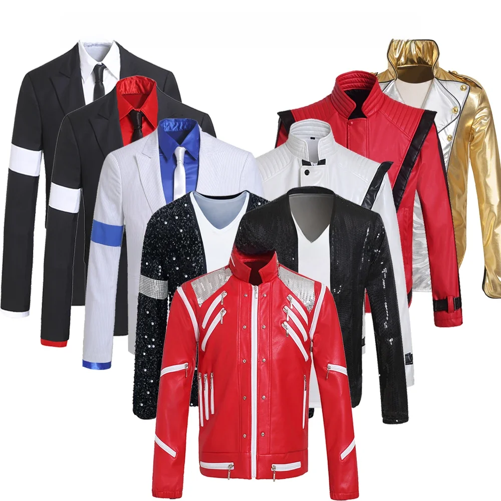 MJ Michael Jackson kurtka płaszcz pokonać Thriller niebezpieczny Billie Jean gładka przestępca zła odzież wierzchnia przebranie na karnawał Prop — zdjęcie 2