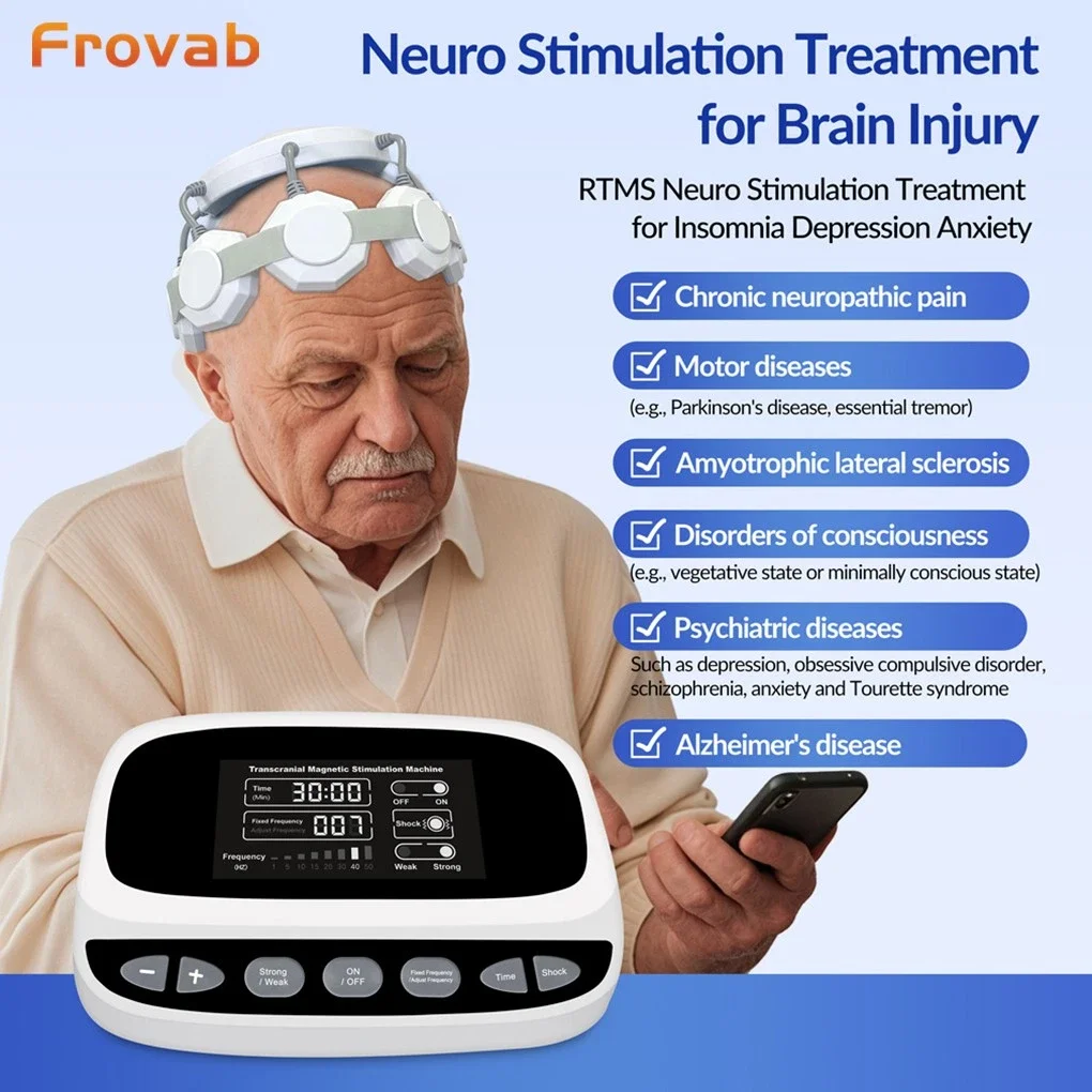 

Frovab RTMS Therapy Device Non Invasive Transcranial Magnetic Stimulator for Parkinson Disease Depression Alzheimer’s Recovery