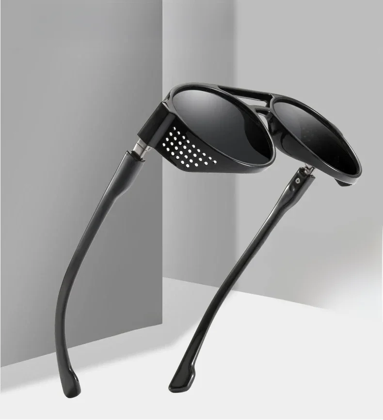Klasyczne męskie okulary przeciwsłoneczne w stylu punkowym Vintage UV400 okulary przeciwsłoneczne dla mężczyzn jazda bieganie sportowe okulary przeciwodblaskowe na zewnątrz — zdjęcie 2