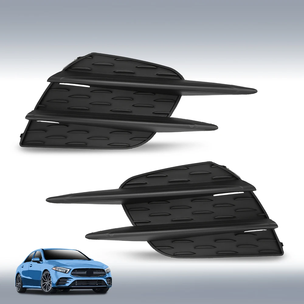 2Pcs Bumper Grille Cover Fit for 2019 020 2021 2022 Mercedes-Benz A220 Front Left& Right Side Strong Durable Sturdy Car Exterior