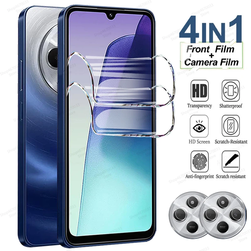 4IN1 Soft Hydrogel Film For Xiaomi Redmi 14C 13 13C 12 12C A1 A2 Plus A3 Turbo 3 Screen Protector Redmi 10C 10A 10 9T 9C 9A 9I 9