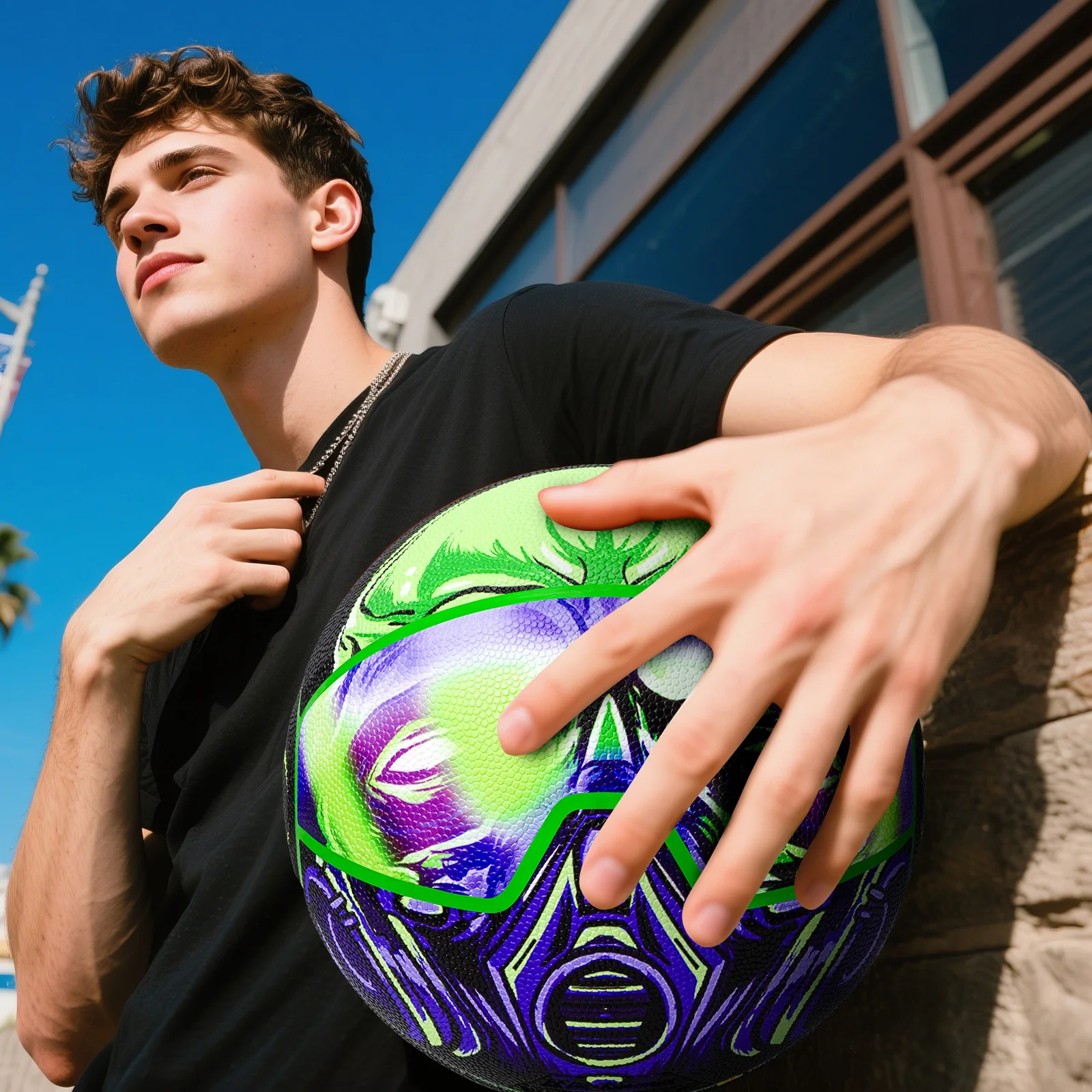 Kuangmi Unique Street Basketball, Men's Official Size 7 29.5 inches, Suitable for Outdoor and Indoor Basketball Games,KMbb608AA