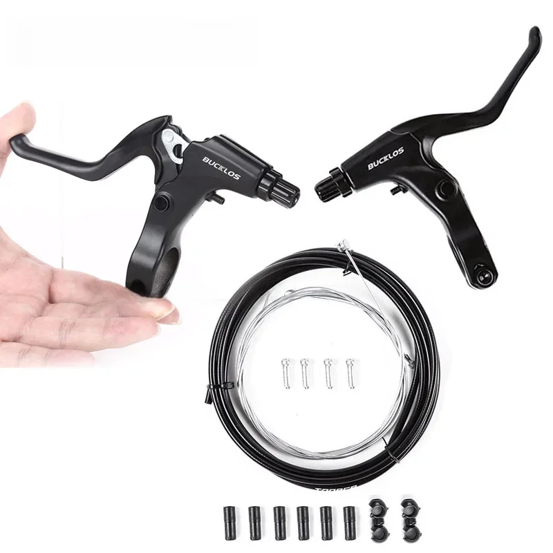 AliExpress NONE BUCKLOS MTB Road Bike Brake Lever Set Shift Line Cycling Fixed Gear Shift Cable Brake Inner Cable Handle Levers parts