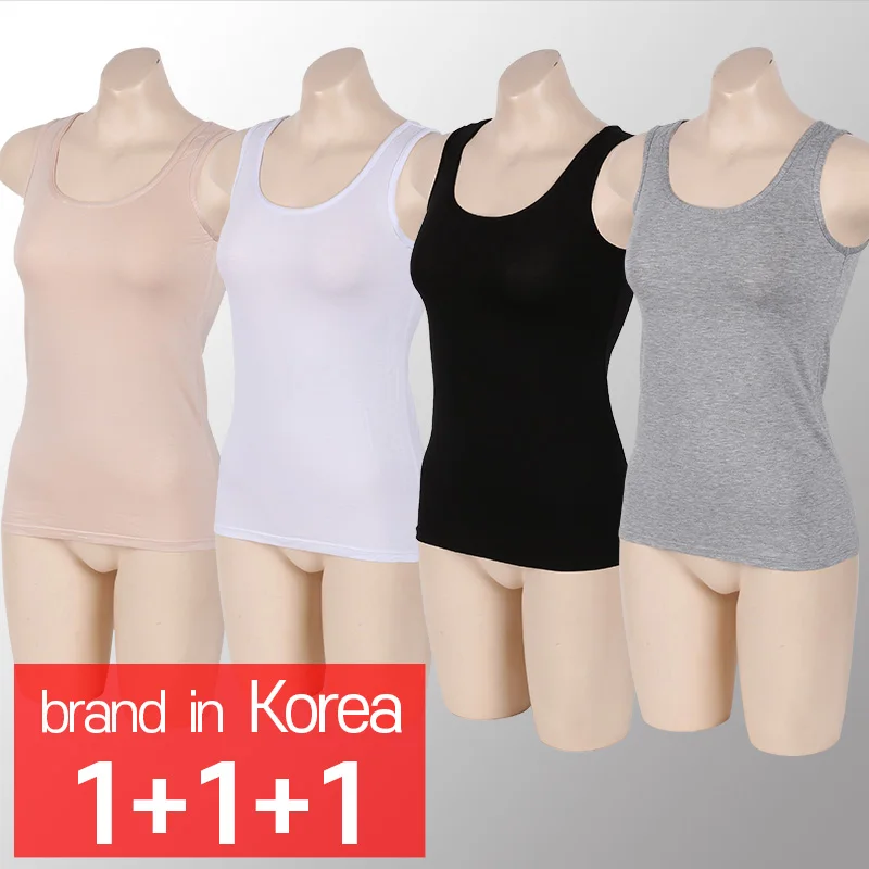 [CALL RA S](3-piece set) Women's Modal Sleeveless//tank top/Camisoles/Sleeveless/Shirt/strin/Running