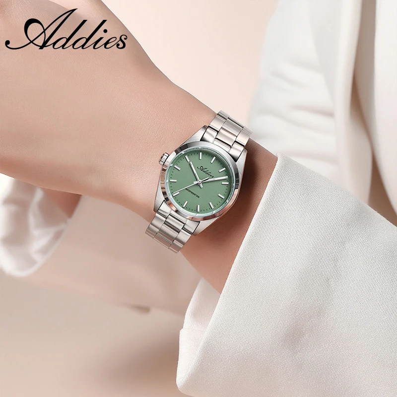ADDIES Sapphire Glass Women Watch 31mm New Luxury Miyota 2035 Steel Watches for Women Fashion 50m Waterproof Luminous Wristwatch