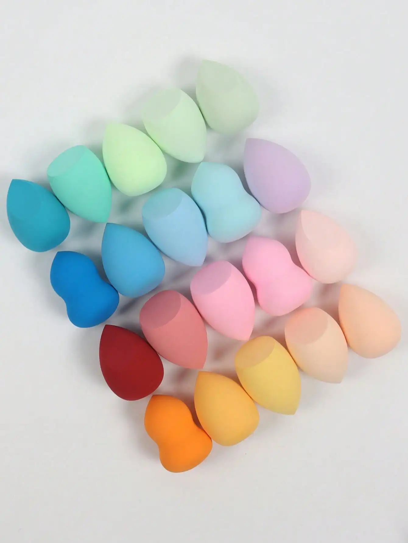 Makeup Sponge Set Of 3/5/10/15/20/30/50, Random Colors And Shapes, Beauty Blender For Liquid, Cream And Powder Foundation, Multi