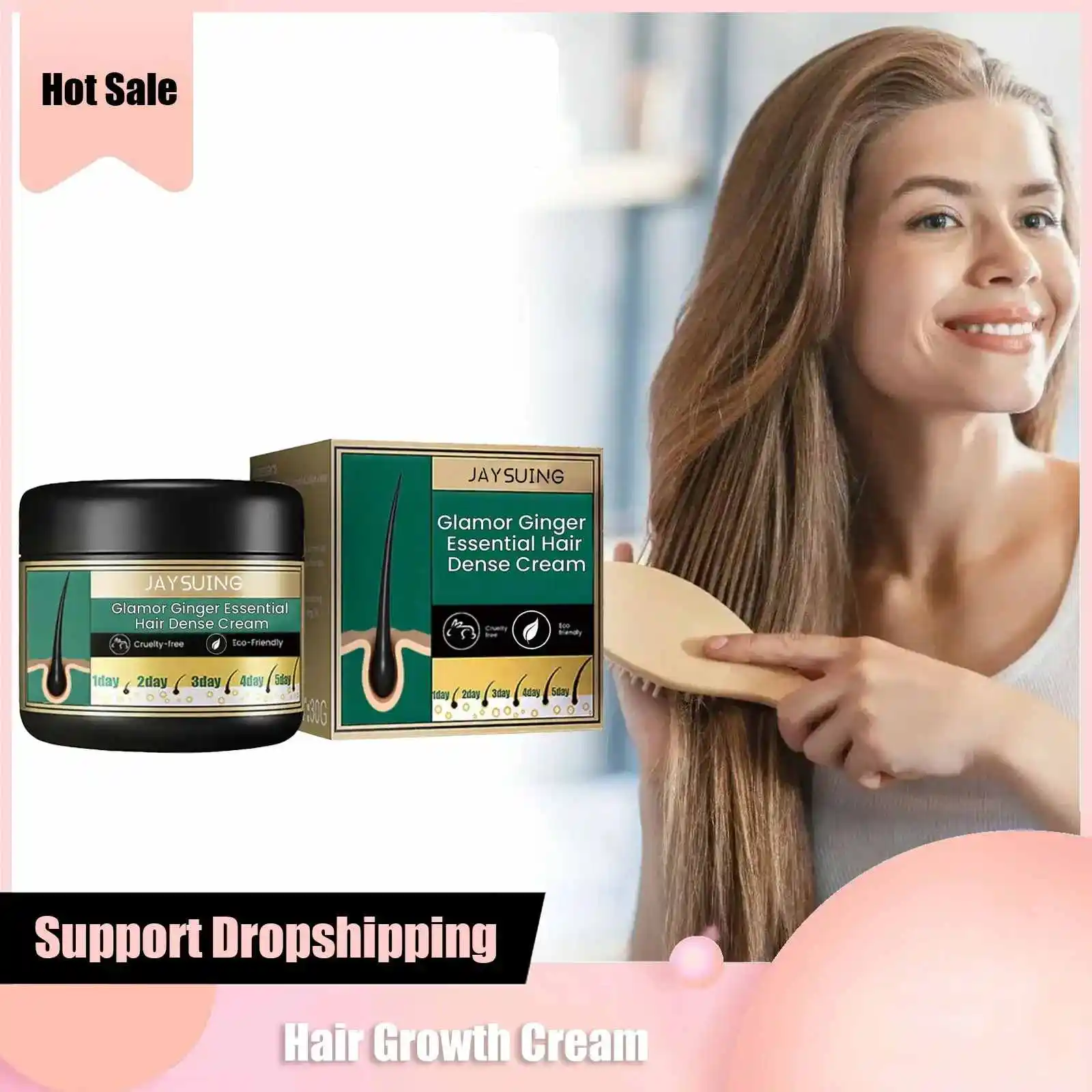 

Ginger Hair Growth Cream Anti Loss Baldness Remedy Nourishing Scalp Oil Control Repair Roots Follicles Damage Hair Dryness Serum