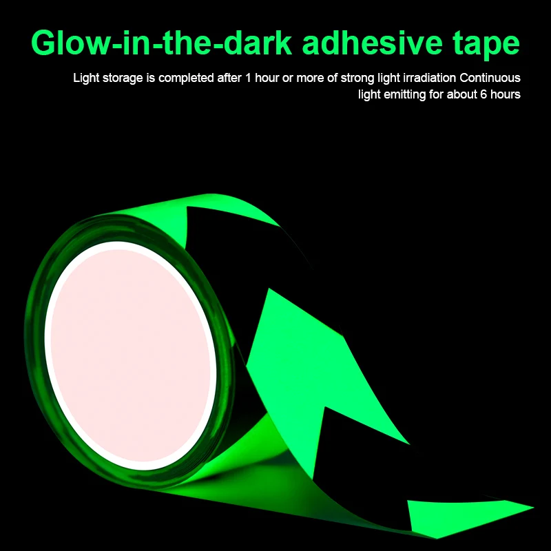 Luminous Reflective Tape Glow In The Dark Tape Self-luminous Warning Fluorescent Sticker for Stair Floor Emergency Safety Exit