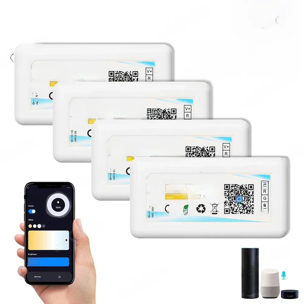 Tuya WiFi contrôleur LED intelligent DC5V-24V RGB/RGBW/RGBCCT variateur couleur unique bande LED télécommande fonctionne avec Alexa Google