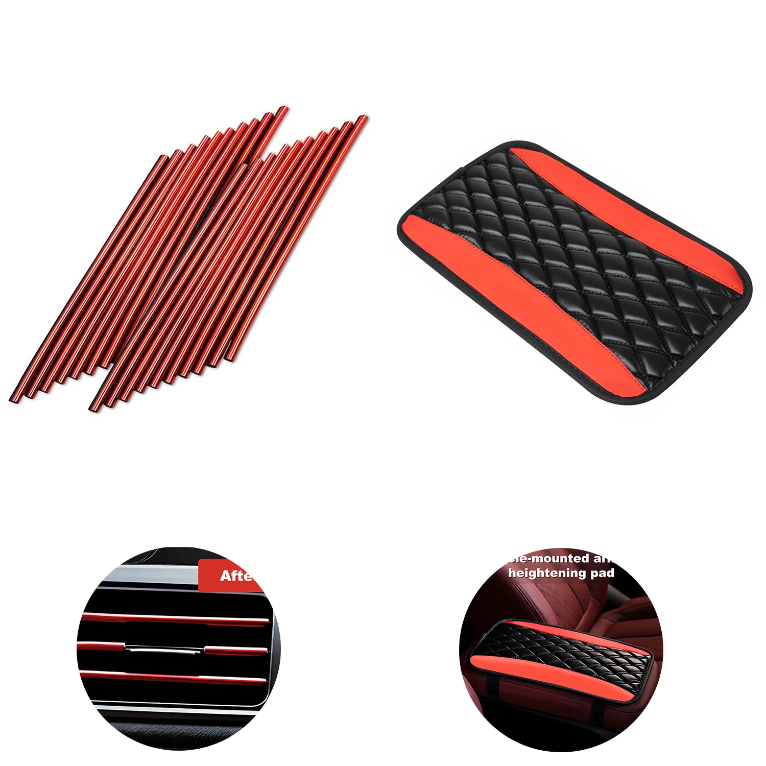 

Car Air Conditioner Air Outlet Decorative Strips & U-Shaped Plating Bright Strip, Universal Waterproof Bendable Car Interior Acc