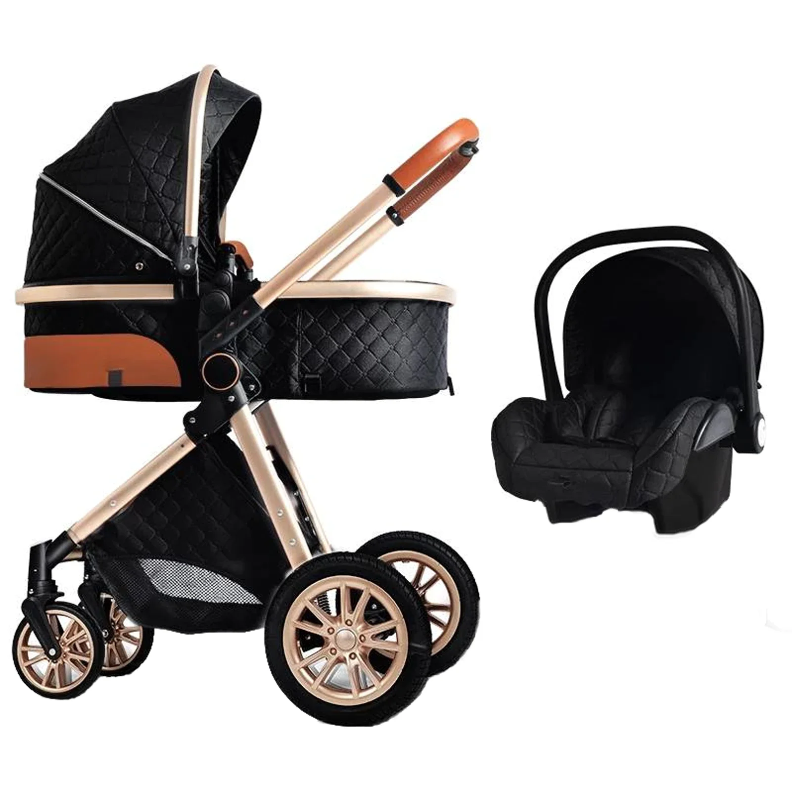 Carrozzina da viaggio portatile di lusso carrozzina 3 in 1 passeggino BABI carrozzina 3 IN 1 passeggino per bambini ad alto paesaggio carrozzina