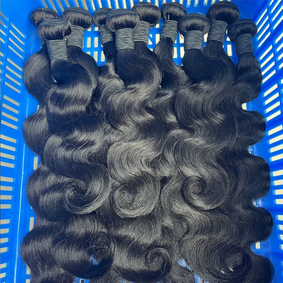 

Натуральные индийские волосы Body Wave, 30-34 дюйма, 1, 3 или 4 пучка, необработанные, двойной вытяжки, для наращивания
