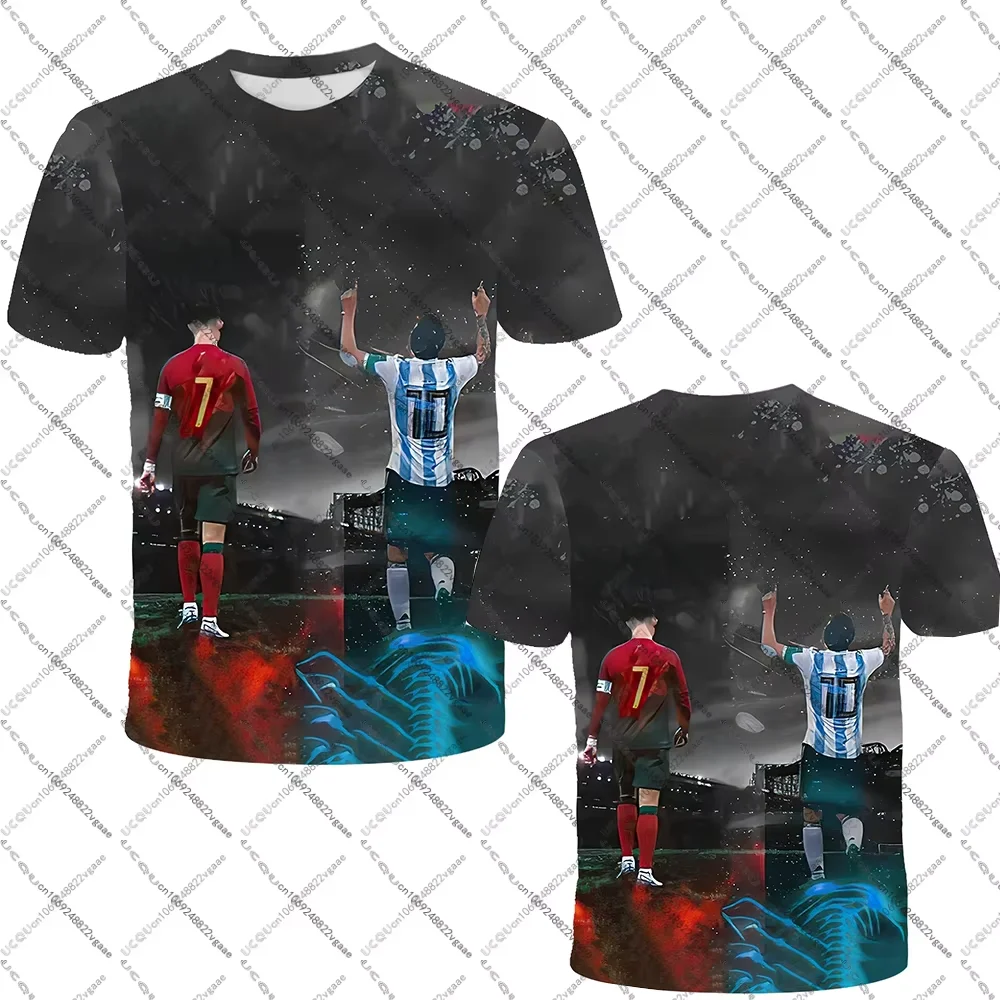 

Football Jersey Tee Men Kid Gift Top Soccer Outdoor Ronaldo 7 Sportswear Casual Male Boy T Shirt Breathable Pullover Messi 10