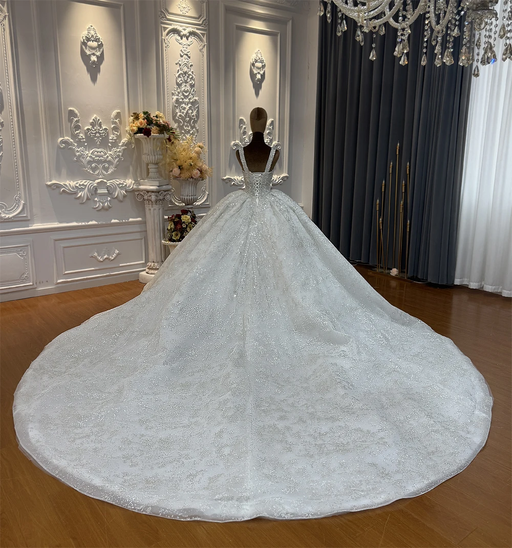 تخصيص NS4997 أماندا نوفيس صور حقيقية الأشرطة فستان الزفاف الأميرة #3