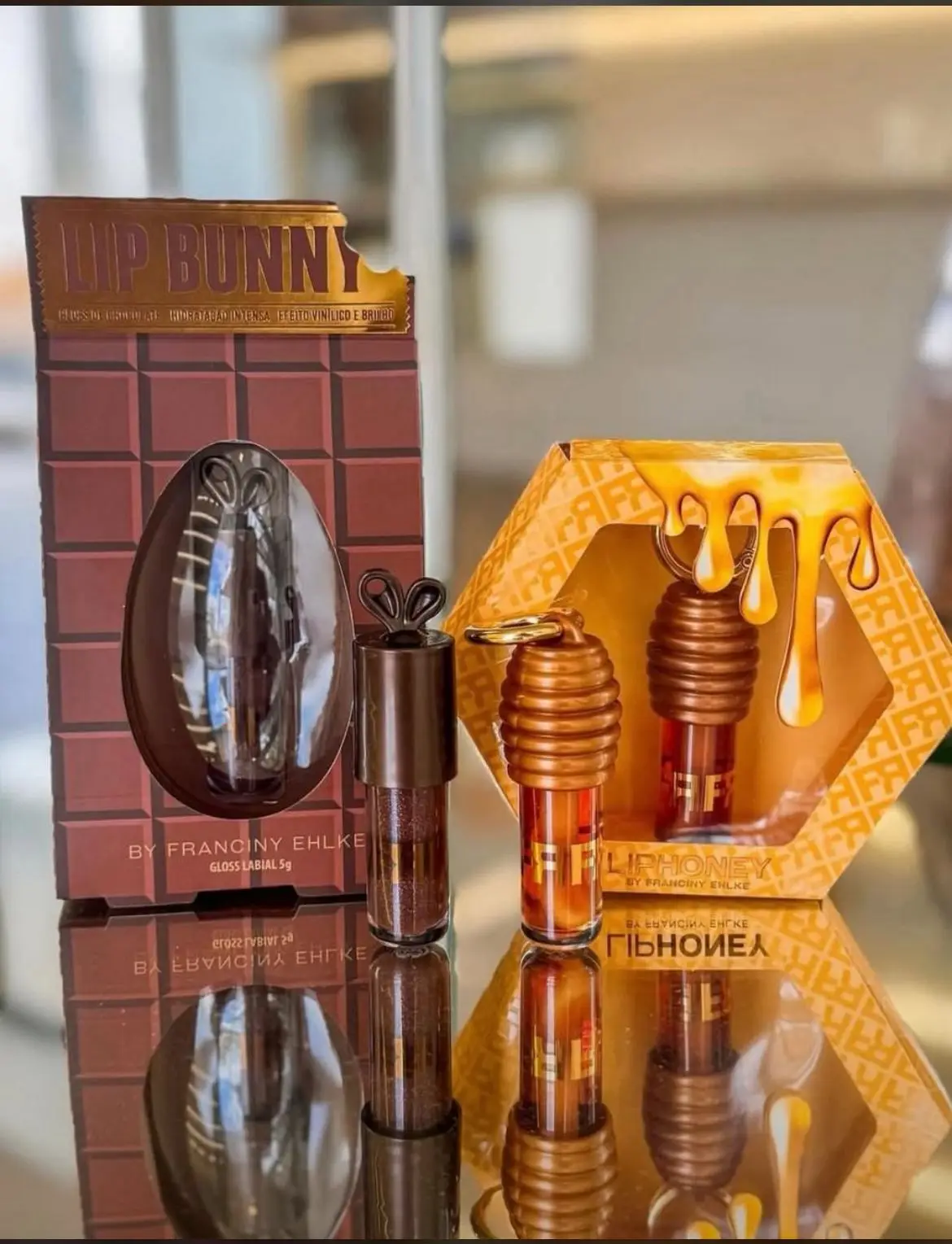 مجموعة ملمع الشفاه ليب هوني 2 + ترطيب أرنب الشفاه ولمعان مكثف #1